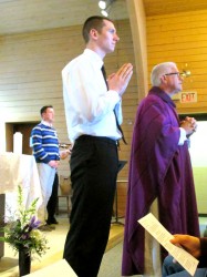 Fr. Tom and altar server